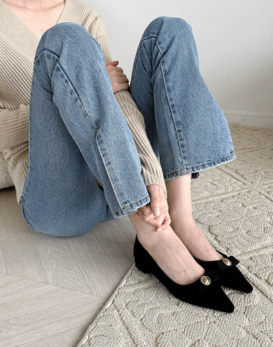 リボンゴールドフラット2cm(919Z3)