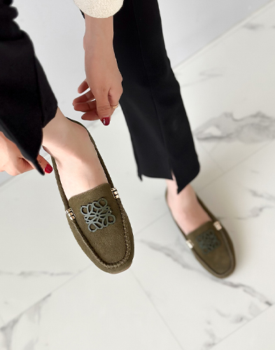 【牛革】ユニークなローファー1cm（911X7）