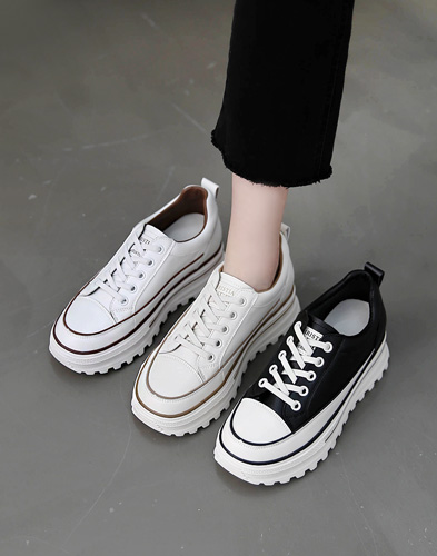 【牛革】ベストラインスニーカー5cm（118Z14）