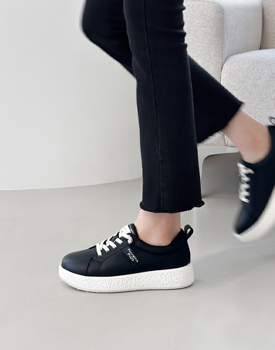 【牛革】ラベルスニーカー3cm（829C2）