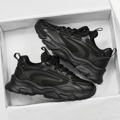 【メンズ】ミニマリスト ダッドシューズ - 軽量クッション ランニングシューズ、ローカット フィットネス & カジュアルスニーカー ホワイト - オールシーズン対応のスタイリッシュデザイン、レース付き、耐摩耗性＆滑り止めソール、シンプルカラーのメンズカジュアルスニーカー、イージースタイル